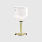 Half Colored Stemmed Glass